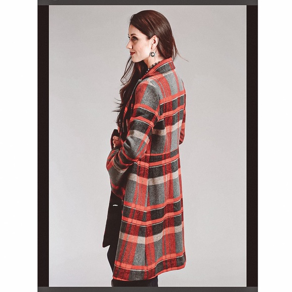 Stetson Ladies Collection,1498 Coat/Jacket grey wool, plaid, Size S, western - Picture 12 of 12